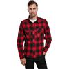 Brandit Check Shirt Long Sleeve, Color: red/black, Size: 4XL