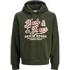 JACK & JONES Felpa Con Cappuccio Con Logo | Regular Fit, Con logo, Maniche lunghe, Casual, Temperatura massima di 40°C ciclo molto delicato