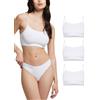 POMPEA 3 Pezzi Reggiseno Senza Ferretto Invisibile, Brassiere Seamless in Morbida Microfibra con Spalla Stretta, Effetto Seconda Pelle