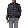 Alpha Industries MA-1 TT Giacca bomber mimetica da Uomo Black Camo