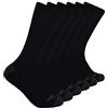 Timberland PRO 6-Pack Performance Crew Length Socks Calzini Casual, Nero, M (Pacco da 6) Uomo
