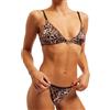Juicy Couture Charm Triangle Bra-BH Bralette ohne Bügel mit Verstellbaren Trägern für Sport Freizeit U. Fitness in Versch. Farben Reggiseno, Leopardo Naturale, M Donna