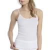 CALIDA Cali- Canottiera spallina stretta in 100% cotone mercerizzato, 5/L, BIANCO