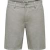 Only & Sons ONSMARK 0011 Cotton Linen Shorts Noos, Pantaloncini Chino Uomo, Castor Gray,