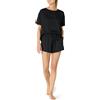 Amazon Essentials Set Pigiama con Top e Pantaloncini in Raso Donna, Nero, XL