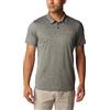 Columbia Hike Polo Maglietta da Escursionismo, Nero mélange, S Uomo