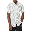 Amazon Essentials Camicia a Maniche Corte in Popeline Elasticizzato (Disponibile in Taglie Extra Forti) Uomo, Blu Chiaro Stampa Uccello, M