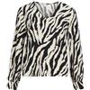 OBJECT Camicia da Donna Objjacira L/S con Scollo a V Noos a Maniche Lunghe, Sandshell/AOP: Nero/Fossil Zebra AOP, 44