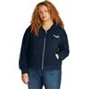 Tommy Hilfiger Donna Felpa con Cappuccio e Cerniera Script Zip in Cotone, Blu (Dark Night Navy), 56