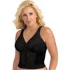 Exquisite Form 5107565 - Reggiseno Senza Ferretto, a Bustino, per Schiena e Postura, Completamente Dimagrante, con Chiusura Frontale e Pizzo, Nero, 3 B (Taglia Produttore: 34B)
