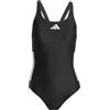 adidas Donna 3 Stripes C-Back Swimsuit Swimwear, Black/White/White, 42