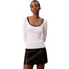 Calvin Klein Jeans Maglione da Donna LS Color Blocked Cotton LV044D360G, Nero (Nero), M, Nero (Black), M