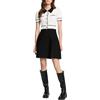 Morgan 241-rmchic Vestito Tricot Courte Trapeze Bianco/Nero XS Donna
