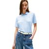 Tommy Hilfiger Donna Maglietta Polo Maniche Corte 1985 Pique Regular Fit, Multicolore (Breton STP Vessel Blue/Ecru), XXS