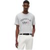 Tommy Hilfiger Uomo T-Shirt Maniche Corte US SailGP Property in Cotone, Grigio (Light Grey Heather), M