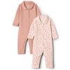Amazon Essentials x Sofia Grainge Body a Maniche Lunghe in Jersey di Cotone Elasticizzato con Colletto a Volant Unisex - Bambini e ragazzi, Confezione da 2