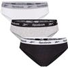 Reebok Slip da Donna Carina in Cotone, Confezione Multipla da 3 | Intimo Femminile in Confezione Multipla | Slip Comodi e Traspiranti per Tutti i Giorni, L