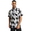 Brandit Half-Sleeve Checked Shirt Uomo Camicia Maniche Corte Nero/Grigio 100% Cotone Regular