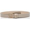 Tommy Hilfiger Donna Cintura Essential Effortless 2,5 cm Cintura in Pelle, Beige (Sandalwood), 135 cm