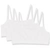 Hanes Cropped Bralette, Breathable Pullover Bra, Crop Top, Solid Or Assorted, 3-Pack Reggiseno, Opaque, Bianco/Bianco/Bianco, XL (Pacco da 3) Donna