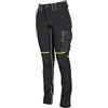 U-Power Don't Worry... BE Happy! - Pantalone da Lavoro Donna World Lady, in Tessuto Stretch con Tasche, Slim-Fit, Idrorepellente Black Carbon, Pantaloni da Lavoro Donna
