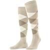 Burlington Manchester M Kh cotone al ginocchio fantasia 1 paio, Calzini lunghi Uomo, Beige Gravel 4840, 40-46