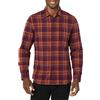 Amazon Essentials Camicia In Flanella Scozzese Con Bottoni A Maniche Lunghe Sagomata Uomo, Bordeaux Arancione Motivo Scozzese, XS