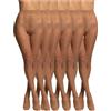 POMPEA 6 Paia Collant Donna 8 Denari, Calze Velate Opache con Cuciture Piatte, Compressione Leggera