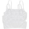 Hanes Cropped Bralette, Breathable Pullover Bra, Crop Top, Solid Or Assorted, 3-Pack Reggiseno, Opaque, Bianco, Confezione da 3, L (Pacco da 3) Donna