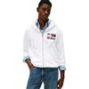 Tommy Hilfiger Uomo Felpa con Cappuccio e Zip Colour Flag Zip Through con Logo, Bianco (White), M