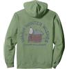 Peanuts Xmas Snoopy Woodstock Auguri Invernali Vacanze Vintage Felpa con Cappuccio, Unisex per Adulti, Verde Salvia, L