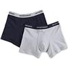 Emporio Armani Underwear 2-Pack Boxer Essential Core Logoband, Boxer da Uomo, Grigio (Grey/Marine), S