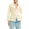 Desigual Camicia a Maniche Lunghe della Collezione Donna, Giallo, S