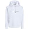 JACK & JONES A/S Jjestar Jj Felpa Cappuccio Noos, Bianco, XL Uomo