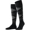 Burlington Manchester M Kh cotone al ginocchio fantasia 1 paio, Calzini lunghi Uomo, Nero Black 3000, 40-46
