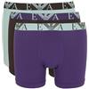 Emporio Armani Boxer da Uomo con monogramma audace, Confezione da 3, Marrone, XL, Marrone, XL