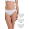 Lovable Mutande da Donna | Slip in Microfibra e Pizzo | Pacco da 3 Mutandine Morbide e Confortevoli | Intimo Femminile Lacy Micro Donna x3, Bianco, M