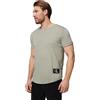 Calvin Klein T-Shirt Maniche Corte Uomo Badge Turn Up Sleeve Scollo Rotondo, Beige (Elephant Skin), XXS