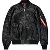 Alpha Industries MA-1 VF Giacca in pelle vegana da uomo Black