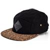 Blackskies Legacy 5-Panel cap Camp Uomo Donna Cappellino da Baseball Surfer Skater Snapback Strapback Nero Marrone Sughero | Uomo Donna cap - Basecap Unisex Streetwear Outdoor Estate