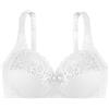 Dorina Reggiseno Donna Georgina - Senza Ferretto, Copertura Totale, Cotone con Bordo in Pizzo Festonato, Fascia sotto Il Seno di Supporto e Spalline Regolabili, Bianco