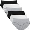 INNERSY - Mutandine da Donna, in Cotone, Taglie Normali e comode, Confezione da 6 - Multicolore - XS