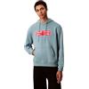 Calvin Klein Uomo Felpa con Cappuccio Terry Box Graphic Regular Fit, Blu (Smoke Blue), XXL