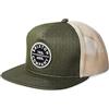 BRIXTON Berretto da Uomo Pledge MP Mesh, Verde Oliva Militare/Bianco Sporco, Taglia Unica