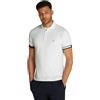Tommy Hilfiger Uomo Maglietta Polo Maniche Corte Flag Cuff Slim Fit, Bianco (White), S