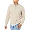 Amazon Essentials Felpa con Collo a Lupetto Leggera in Spugna Francese con Cerniera Sul Collo Uomo, Avena Puntinato, XL