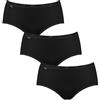 sloggi Basic+ Midi 3P, Slip, Donna, Nero (Black), 48