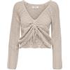 Only Onlnola L/S Ruching Pullover Ex Knt Maglione Lavorato a Maglia Donna