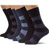 Tommy Hilfiger Classic, Calzini Uomo, Blue/Black, 43-46 (Pacco da 6)