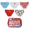 CERDÁ LIFE'S LITTLE MOMENTS Confezione di Intimo Singolo Marvel in Jersey con Beauty Case - Intimo Morbido e Traspirante in Cotone per Bambine, Slip Disney Regolabili e Comodi, età 6-8 Anni
